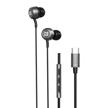 Evelatus Crystal Clear Auriculares con USB-C y micrófono Negro