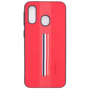 Evelatus Funda trasera Dazzle roja para Samsung Galaxy A40