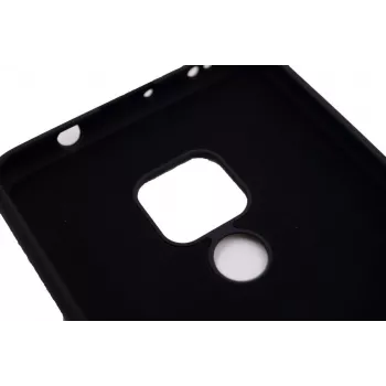 Evelatus Funda trasera de silicona suave para Huawei Mate 20 Negro
