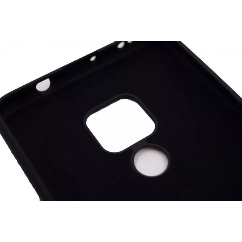 Evelatus Funda trasera de silicona suave para Huawei Mate 20 Negro