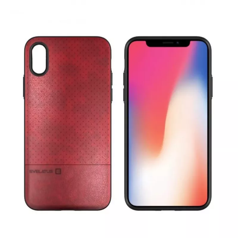 Evelatus Funda TPU con placa metálica para soporte magnético de móvil para Huawei P20 roja
