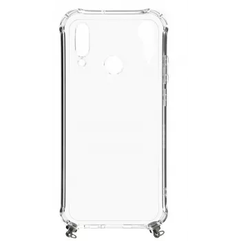 Evelatus Funda de silicona transparente con correa TPU para Huawei P30 Lite gris espacial