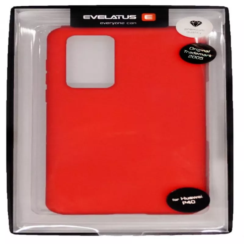 Evelatus Funda de silicona Soft Touch para Huawei P40 Pro roja