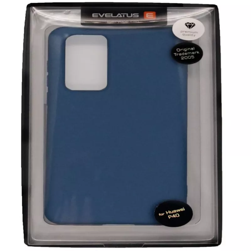 Evelatus Huawei P40 Funda de Silicona Soft Touch Azul