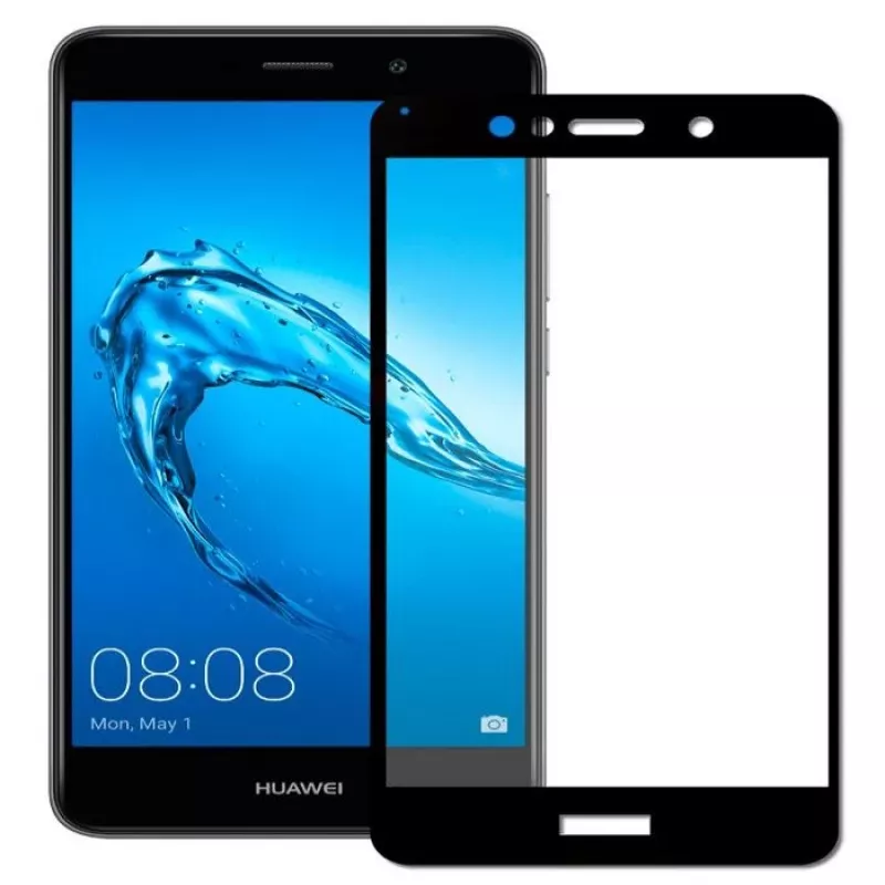 Protector de pantalla 2.5D Full Cover Japan Glue Glass Anti-Static para Huawei Y7 2018