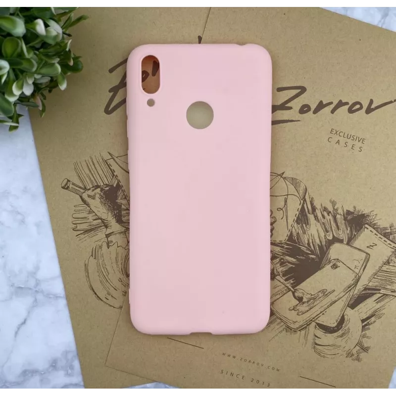 Evelatus Funda de silicona Nano para Huawei Y7 2019 Soft Touch TPU rosa arena