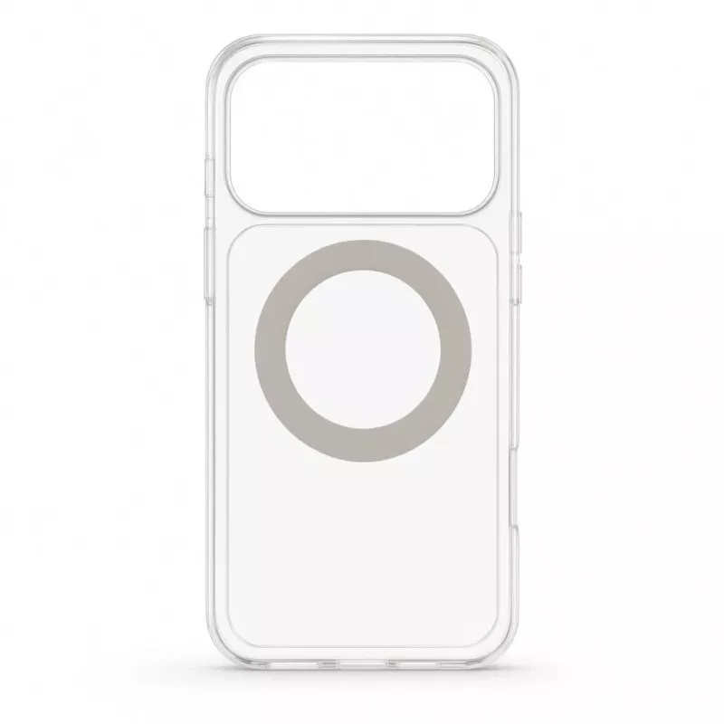 Evelatus Funda híbrida con MagSafe y soporte metálico 360° para iPhone 17 Pro Max, transparente