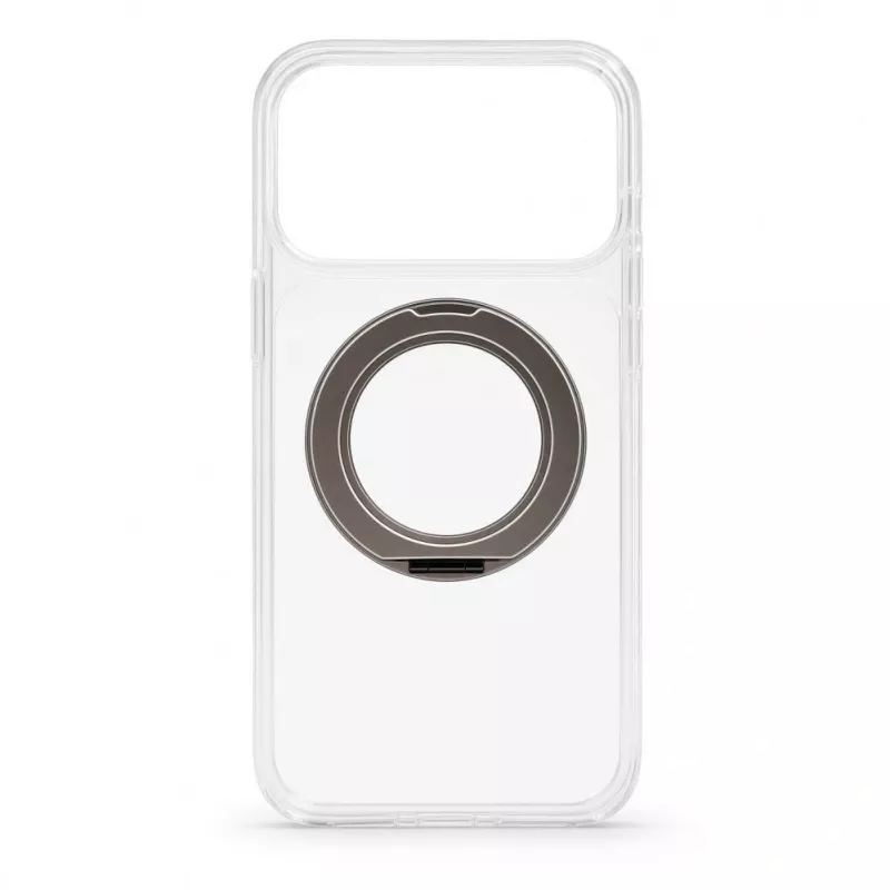 Evelatus Funda híbrida con MagSafe y soporte metálico 360° para iPhone 17 Pro Max, transparente