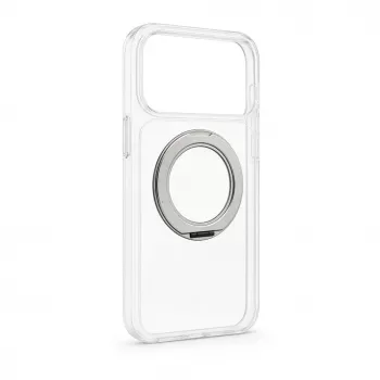 Evelatus Funda híbrida con MagSafe y soporte metálico 360° para iPhone 17 Pro Max, transparente