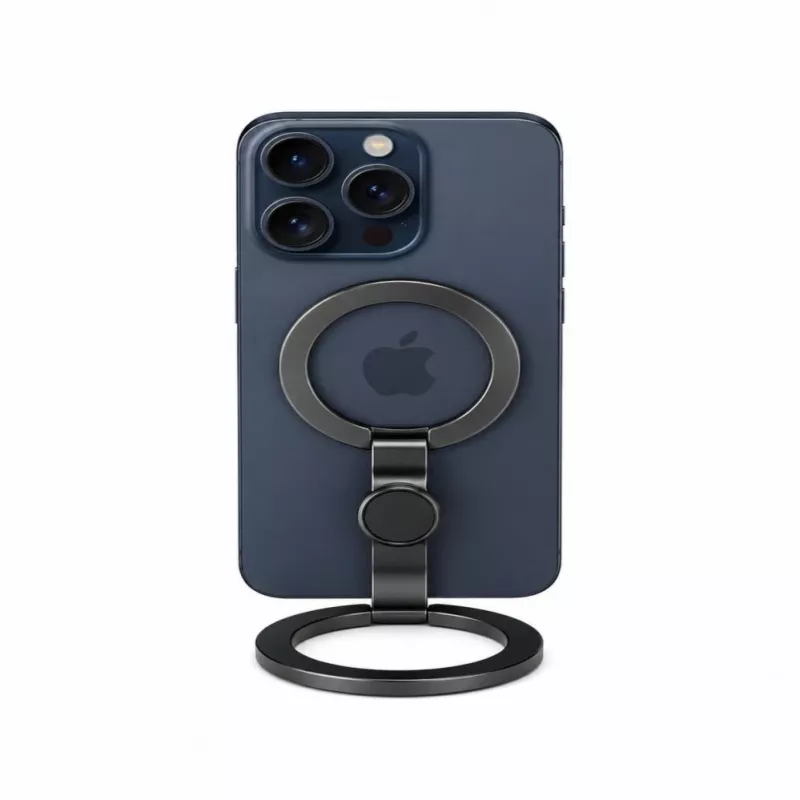 Evelatus Soporte anillo metálico magnético para teléfono Negro