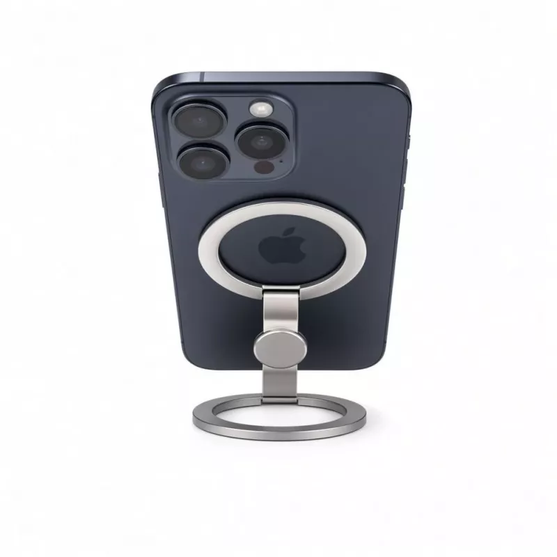 Evelatus Soporte magnético de anillo metálico para teléfono, plateado