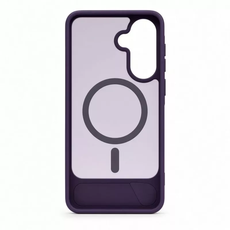 Funda MagSafe con soporte y recubrimiento de goma Evelatus para Samsung Galaxy A37 / A36 - lila