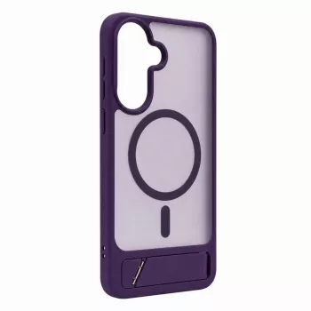 Funda MagSafe con soporte y recubrimiento de goma Evelatus para Samsung Galaxy A37 / A36 - lila