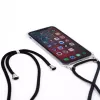 Evelatus Funda con cordón para Samsung A30s negra transparente