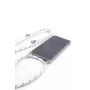 Evelatus Funda con cordón para Samsung A50 Rayas blancas Transparente