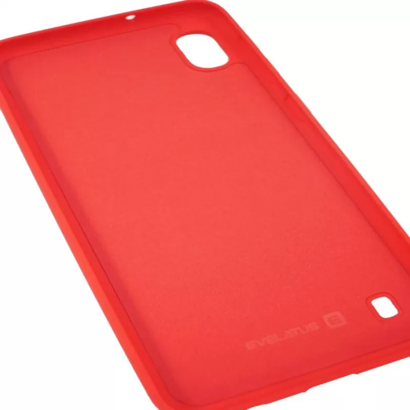 Evelatus Funda de silicona nano Soft Touch TPU para Samsung Galaxy A10 roja
