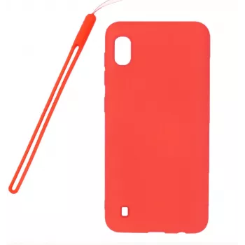 Evelatus Funda de silicona nano Soft Touch TPU para Samsung Galaxy A10 roja