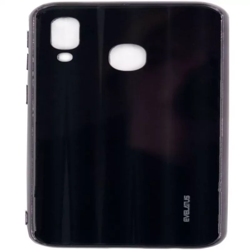 Evelatus Protector de pantalla de cristal templado Water Ripple Full Color Electroplating para Samsung Galaxy A10 Negro