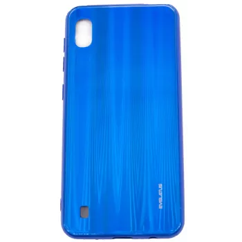 Evelatus Protector de pantalla de cristal templado Water Ripple Full Color Electroplating para Samsung Galaxy A10 Azul