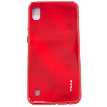 Evelatus Funda de cristal templado Water Ripple Full Color Electroplating roja para Samsung Galaxy A10