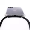 Evelatus Samsung Galaxy A10s funda con cordón, negro transparente