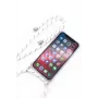Evelatus Samsung Galaxy A10s Funda con Cordón Rayas Blancas Transparente