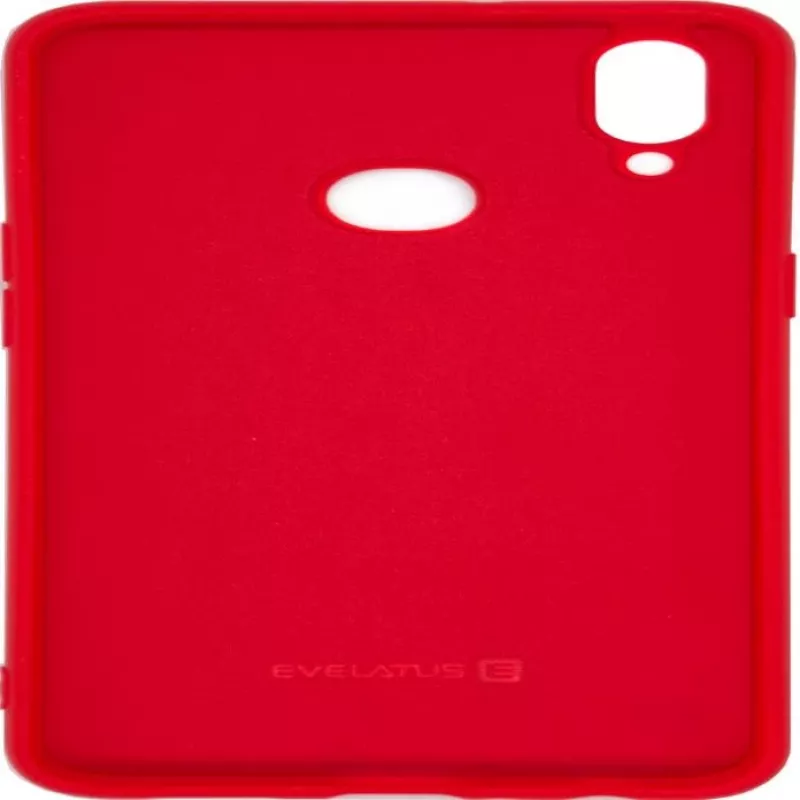 Evelatus Samsung Galaxy A10s Funda de silicona Nano Soft Touch TPU Roja