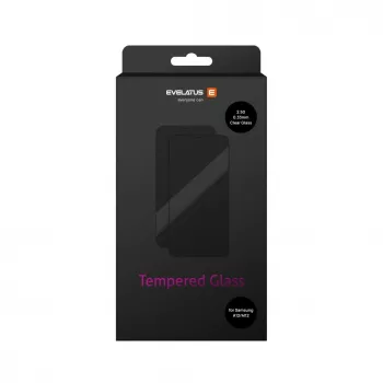 Evelatus Samsung Galaxy A12/M12 Protector de pantalla de cristal templado plano transparente de 0,33mm con pegamento japonés y recubrimiento antiestático