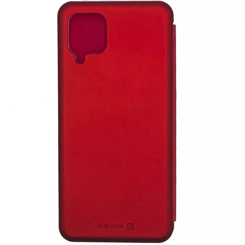 Evelatus Funda tipo libro para Samsung Galaxy A12/M12, roja