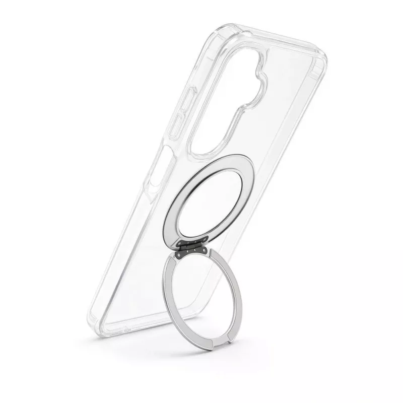 Evelatus Funda híbrida con MagSafe PC+TPU y soporte metálico 360 para Samsung Galaxy A17 4G / A17 5G, transparente