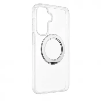 Evelatus Funda híbrida con MagSafe PC+TPU y soporte metálico 360 para Samsung Galaxy A17 4G / A17 5G, transparente