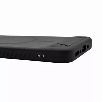 Evelatus Funda MagSafe engomada con soporte para Samsung Galaxy A17 4G / A17 5G Negra