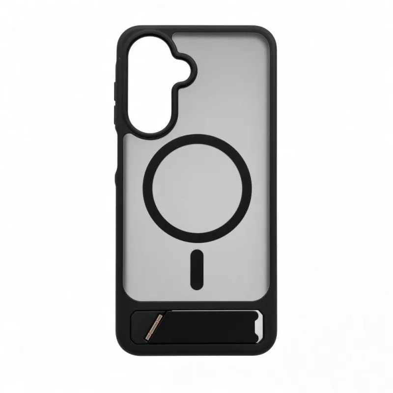 Evelatus Funda MagSafe engomada con soporte para Samsung Galaxy A17 4G / A17 5G Negra