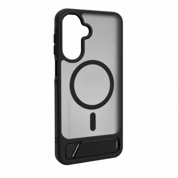 Evelatus Funda MagSafe engomada con soporte para Samsung Galaxy A17 4G / A17 5G Negra