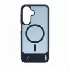 Evelatus Funda MagSafe de goma con soporte para Samsung Galaxy A17 4G / A17 5G, azul marino