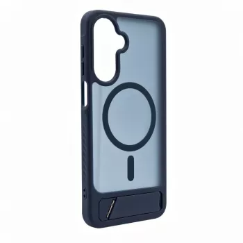 Evelatus Funda MagSafe de goma con soporte para Samsung Galaxy A17 4G / A17 5G, azul marino