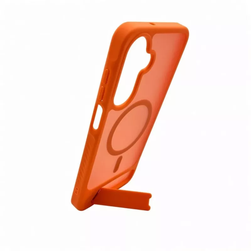 Evelatus Funda MagSafe de goma con soporte para Samsung Galaxy A17 4G / A17 5G, naranja