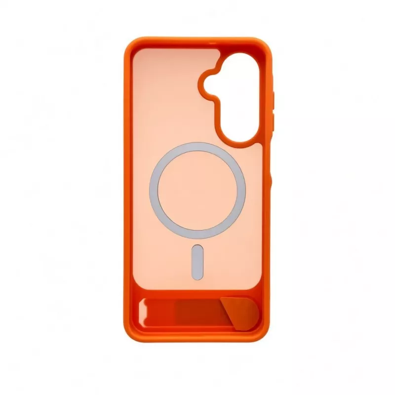 Evelatus Funda MagSafe de goma con soporte para Samsung Galaxy A17 4G / A17 5G, naranja