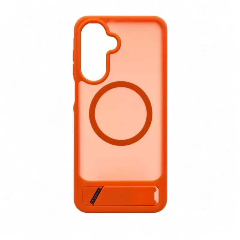 Evelatus Funda MagSafe de goma con soporte para Samsung Galaxy A17 4G / A17 5G, naranja