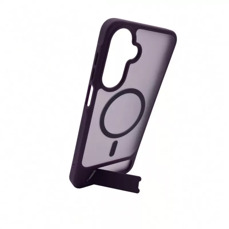 Evelatus Funda MagSafe engomada con soporte para Samsung Galaxy A17 4G / A17 5G Morada
