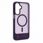 Evelatus Funda MagSafe engomada con soporte para Samsung Galaxy A17 4G / A17 5G Morada