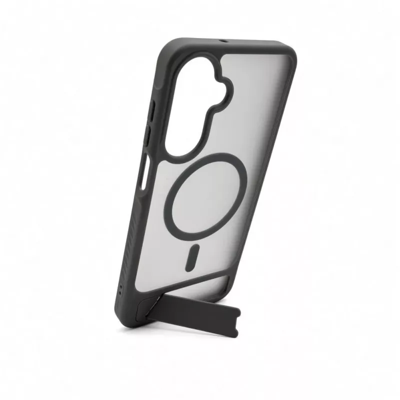 Evelatus Funda MagSafe engomada con soporte para Samsung Galaxy A17 4G / A17 5G Gris ahumado