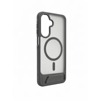 Evelatus Funda MagSafe engomada con soporte para Samsung Galaxy A17 4G / A17 5G Gris ahumado