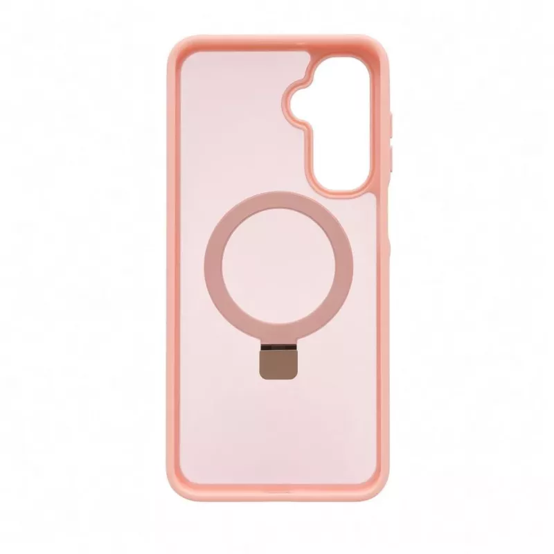 Funda protectora con MagSafe y soporte Evelatus para Samsung Galaxy A17 4G / A17 5G, anillo mate, rosa claro