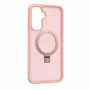 Funda protectora con MagSafe y soporte Evelatus para Samsung Galaxy A17 4G / A17 5G, anillo mate, rosa claro