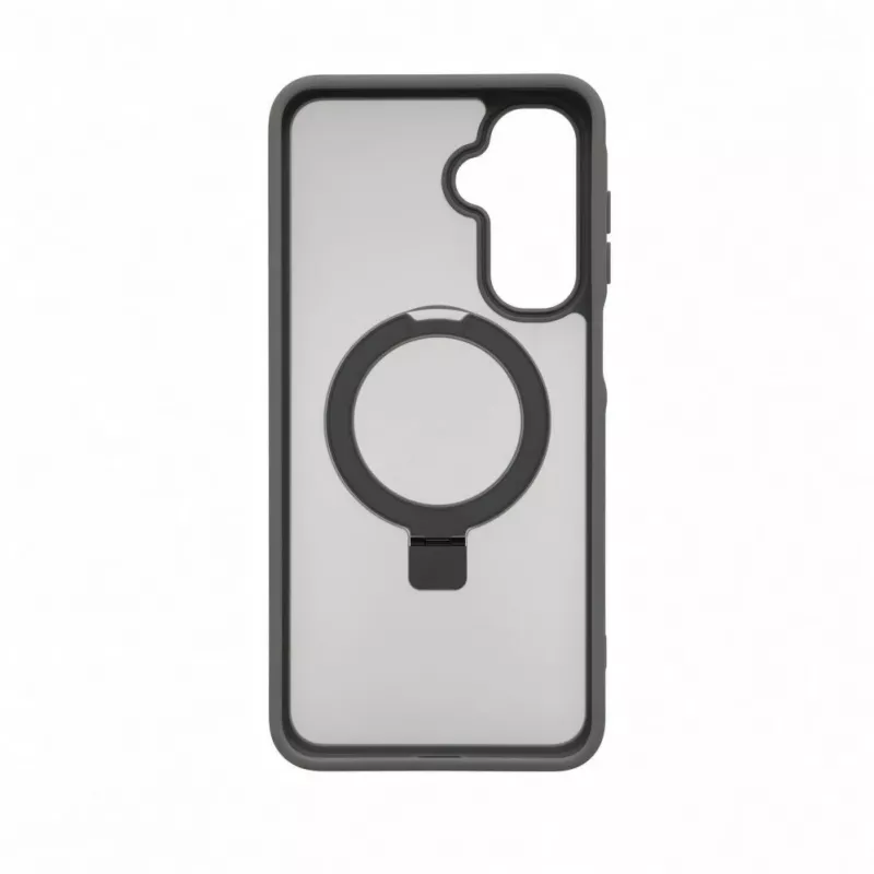 Evelatus Funda protectora con MagSafe y soporte para Samsung Galaxy A17 4G / A17 5G, gris humo mate con anillo