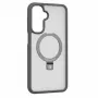 Evelatus Funda protectora con MagSafe y soporte para Samsung Galaxy A17 4G / A17 5G, gris humo mate con anillo