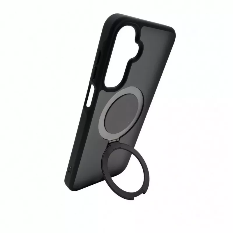 Evelatus Funda protectora con MagSafe y soporte para Samsung Galaxy A17 4G / A17 5G, anillo mate negro