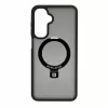 Evelatus Funda protectora con MagSafe y soporte para Samsung Galaxy A17 4G / A17 5G, anillo mate negro