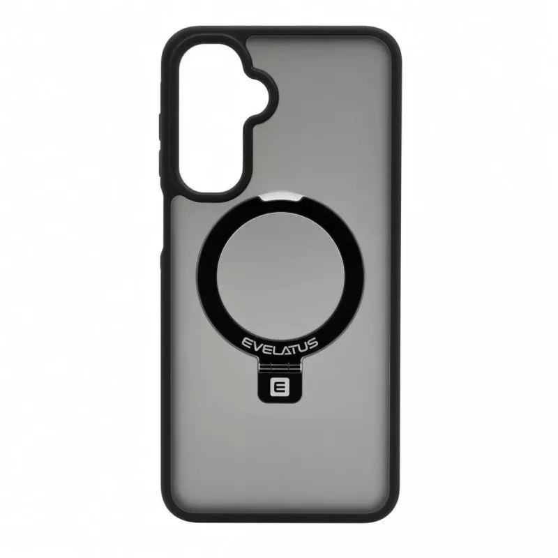 Evelatus Funda protectora con MagSafe y soporte para Samsung Galaxy A17 4G / A17 5G, anillo mate negro